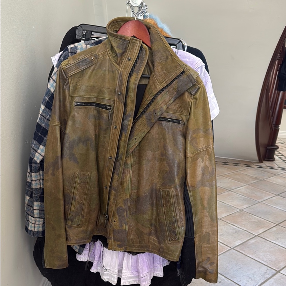 Undercover Green and Brown Lightweight Shirt Jacket